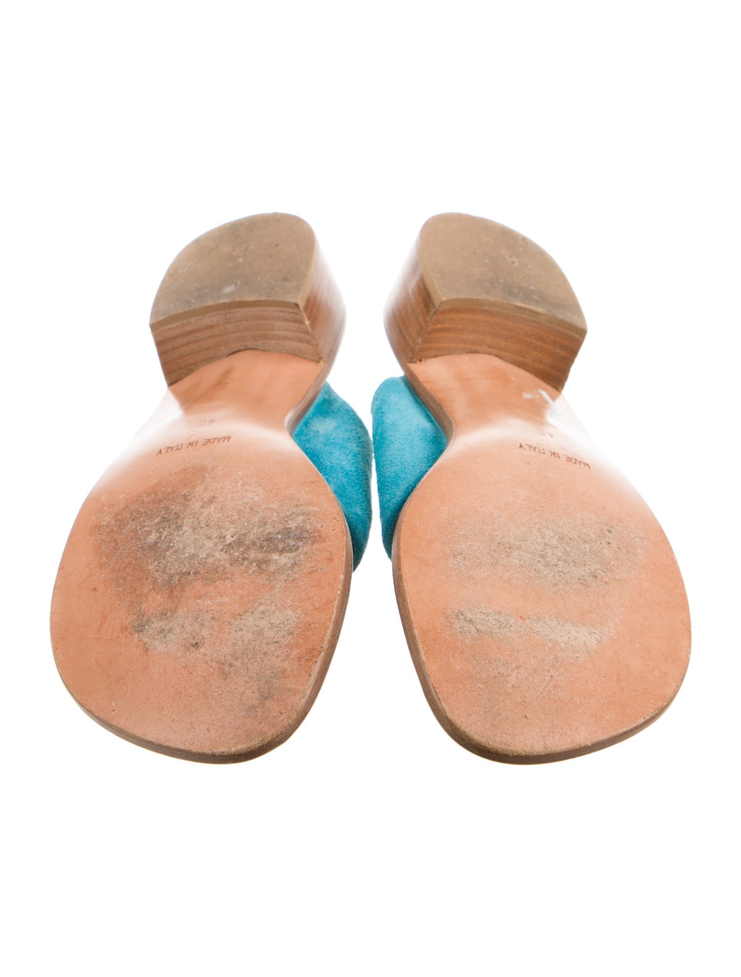 Hester Van Eeghen Suede Colorblock Pattern Slides